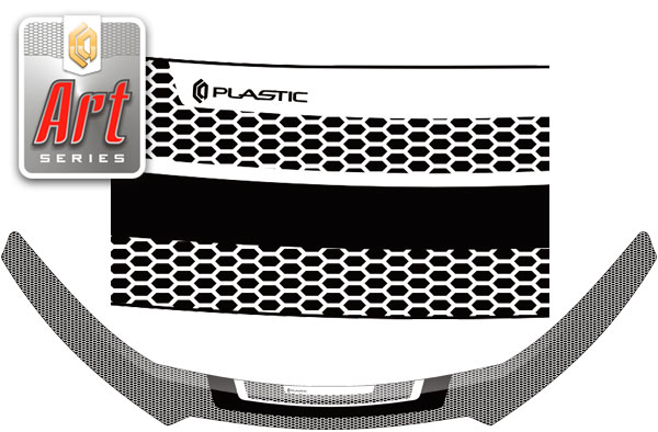 Дефлектор капота Серия Art черная Datsun on-DO  2014–н.в.